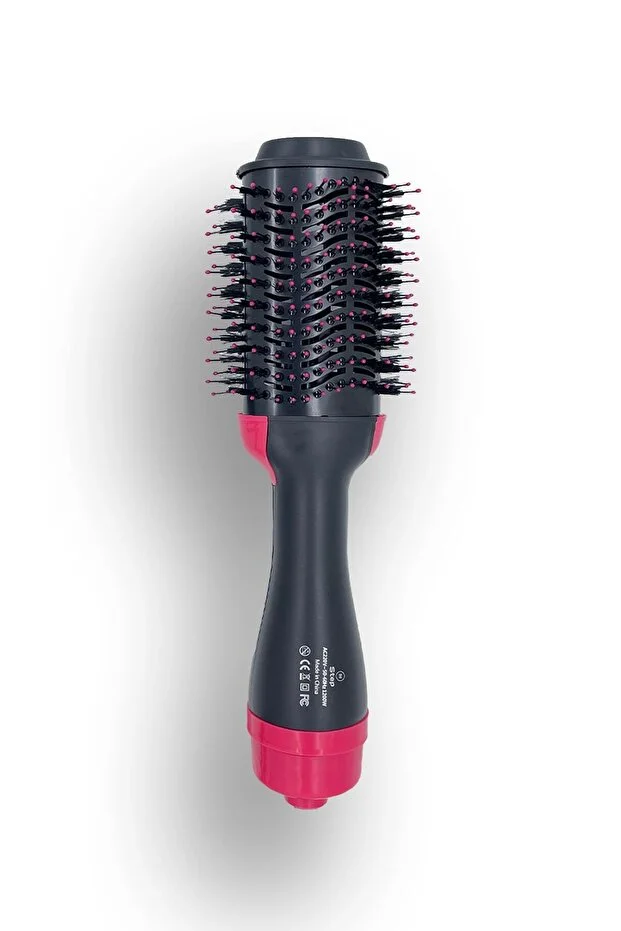 Tek Adımda Hızlı Fön Etkisi | Oval Fırça Saç Şekillendirici Düzleştirici Fön Tarağı 220 Derece